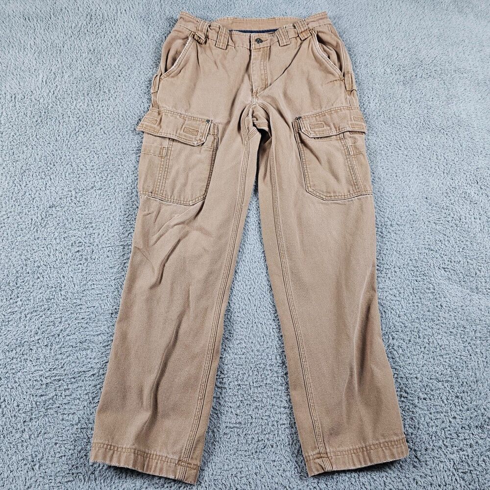 Duluth Trading Cargo Pants Mens 30x31 Khaki Duck Canvas Work Utility Military